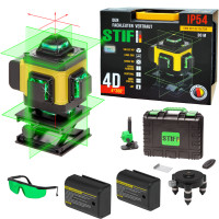 4D Лазерний нівелір Stif Germany BL-16 (мікроліфт, 2 акумулятори в комплекті)
